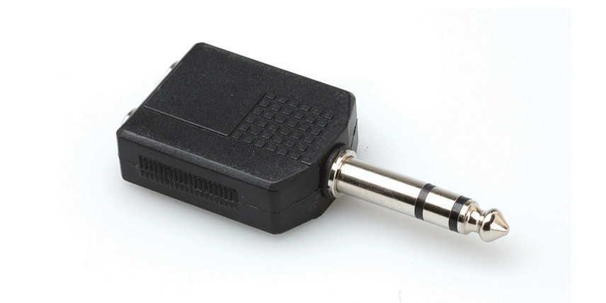 (image for) Audio Adaptper-Dual 1/4 Inch Female to 1/4 Inch Male